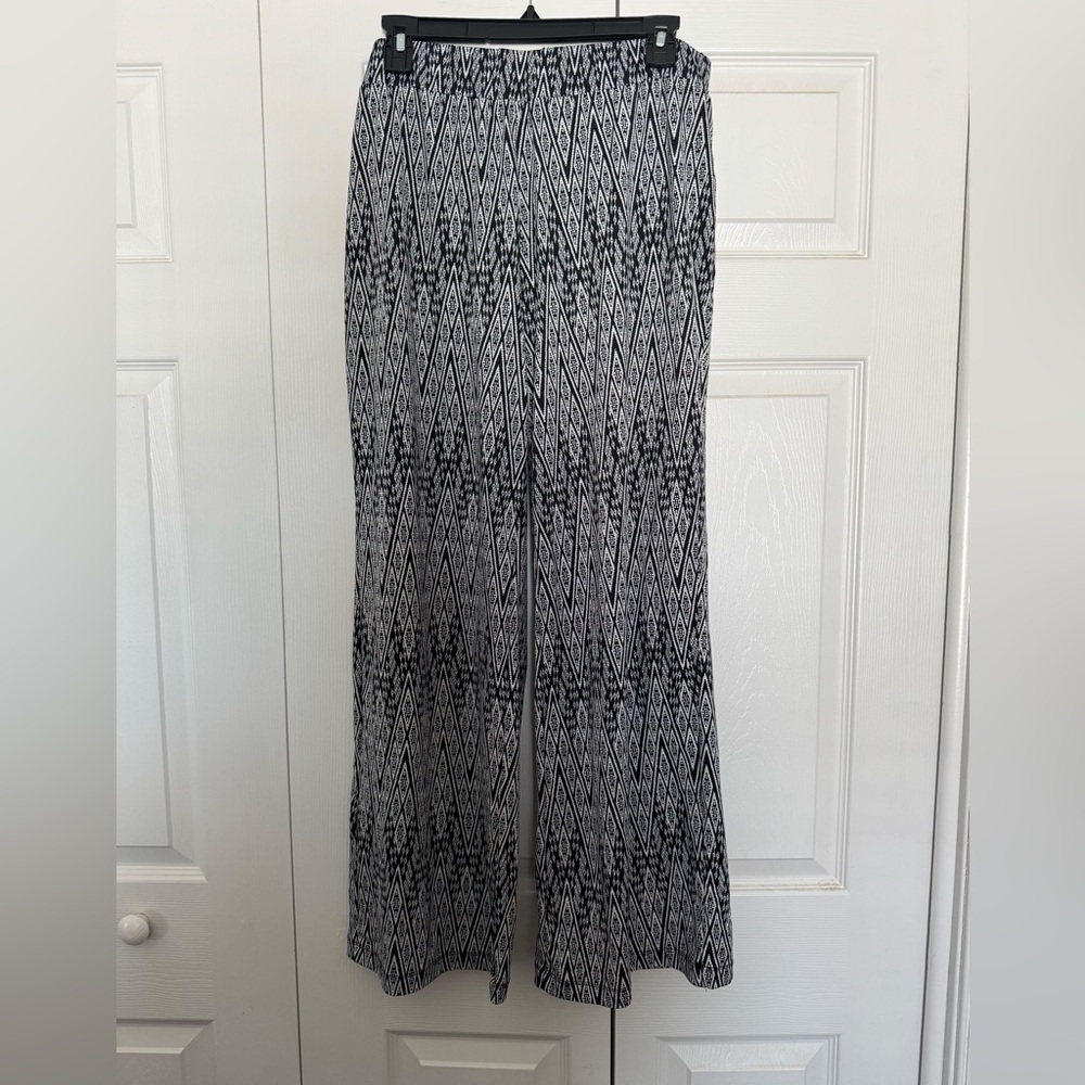 Kim Rogers Petite Large Dress Pants Black and White